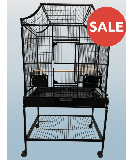 Parrot-Supplies Tampa Parrot Cage With Stand Black